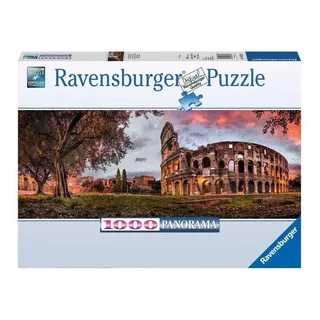 Rompecabezas Ravensburger Panoramic Coliseo Al Atardecer 15077 De 1000 Piezas