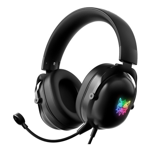 Audifonos Cat Ears Gamer Onikuma X11 Negros Con Luz Rgb Led Color Negro