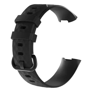 Pulsera De Silicona Compatible Con El Reloj Inteligente Fitbit Charge 3, Color Negro