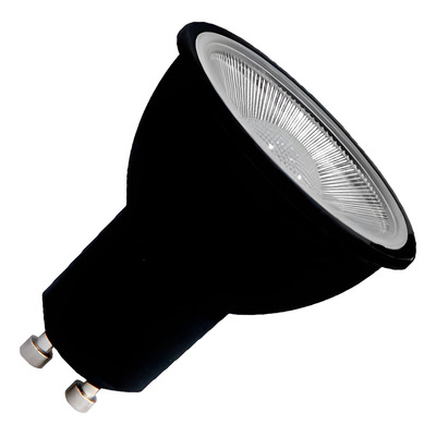 Lampara Dicroica Led 7w 220v Gu10 Carcaza Negra Iluminacion