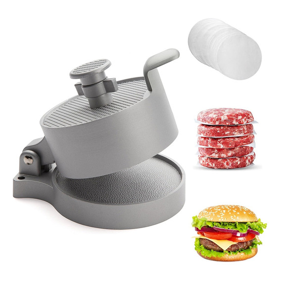 Prensa Carne Hamburguesa Molde De 100 Papel Grosor Ajustable