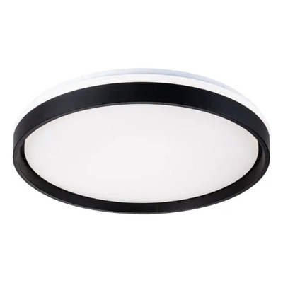 Plafon Led Split Negro Redondo 50cm Diseño Moderno Cie