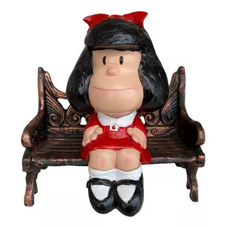 Muñequita Mafalda Figurita Resina Figura Estatuilla Decoraci
