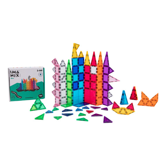 Juego De Bloques Magnetico Imanix Mini 100 Piezas -braintoys