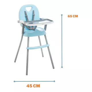 Silla De Comer Bebe 3 En 1 Love 660 Convertible Booster Color Celeste Silla Convertible