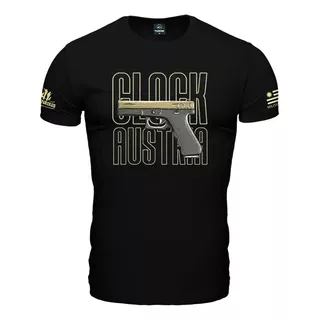 Remera Camiseta Estampada Manga Corta Hombre Glock Pistola