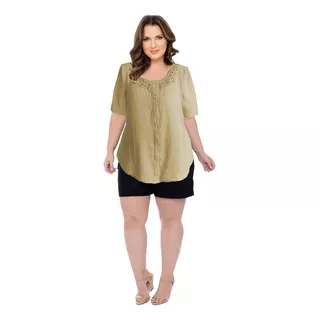 Camisa Mujer Bela Talles Xxl-xxxl-4xl Puro Algodón Mythos