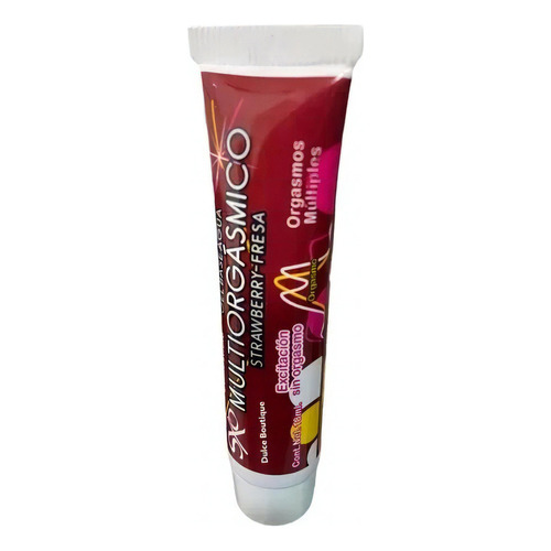 Lubricante De Fresa Comestible Multiorgasmico Sxo 18 Gramos