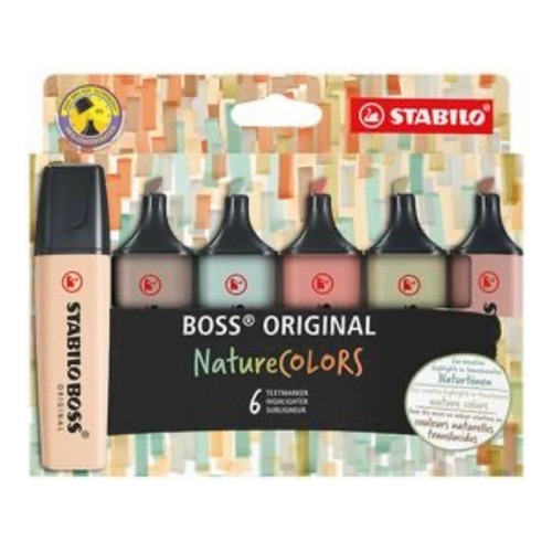 Resaltadores Fluo Stabilo Boss Naturecolors Set X6