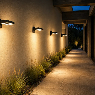 Aplique Exterior Frameo 12w Calido Ip65 Negro Negro