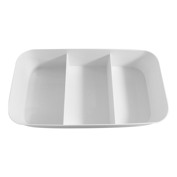 Miniso Organizador De Plastico 3 Rejillas Blanco 26x14x7 Cm