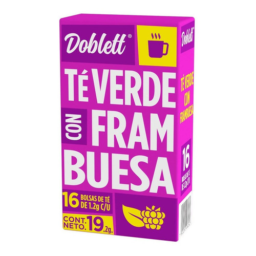 Té Doblett Verde Con Frambuesa 16 Sobres 19.2g