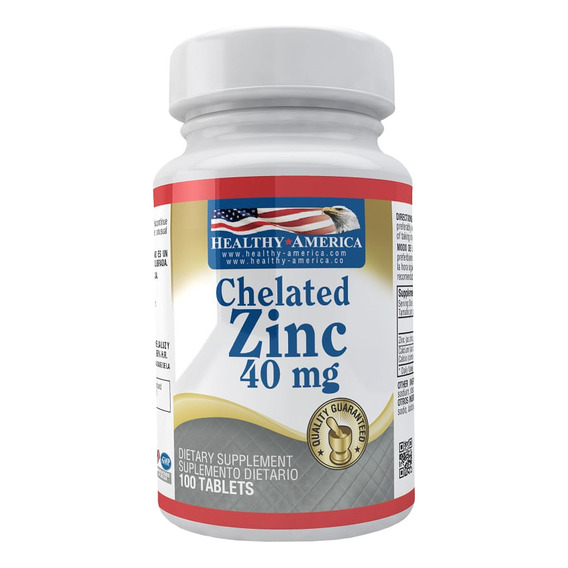 Zinc Healthy America 40mg X 100 Tabletas