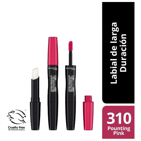 Rimmel  Labial Líquido Lasting Provocalips Acabado Liso Color 310 Pouting Pink