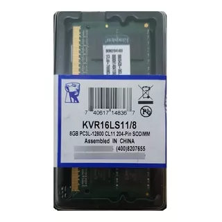 Memoria Ram Ddr3l 8g Kingston 12800/1600 Laptop 