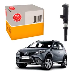  1 Bobina Ignição Ngk Sandero Stepway 1.6 16v 2008 A 2013
