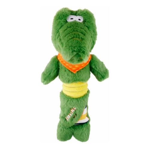 Juguete Gigwi Peluche Cocodrilo Shaking Fun Chifle Color Verde