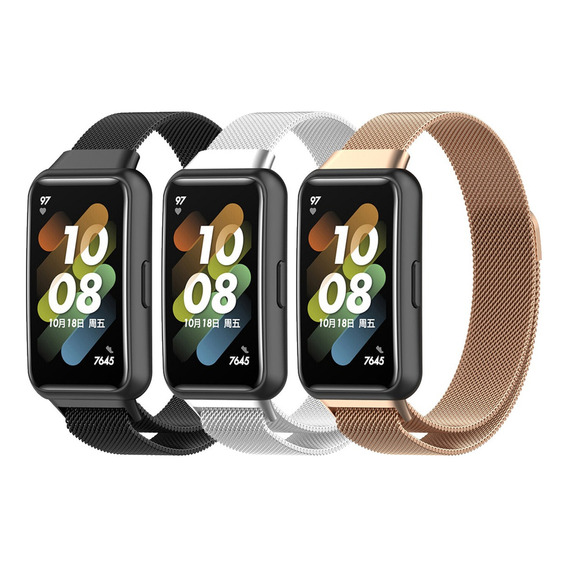 3 Correas De Acero Para Smartwatch Huawei Band 6 Pro Honor 6