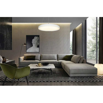 Colgante Led York Blanco Control Remoto 45w Moderno Lk
