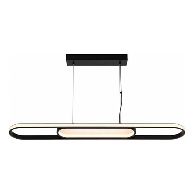 Lampara Colgante Led Oval Cct 35w Negro 