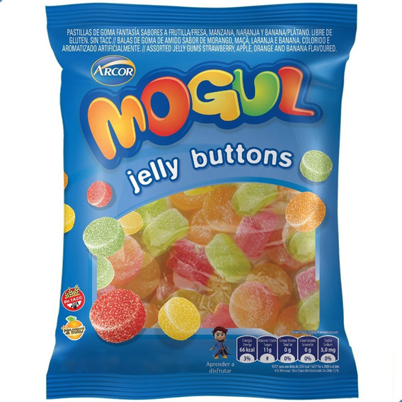 Gomitas Mogul Jelly Buttons Arcor 1kg Libre Gluten Sin Tacc