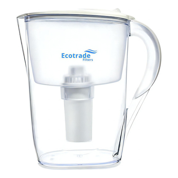 Jarra Purificadora De Agua Alcalina Marca: Ecotrade Filters Color Blanco con Capacidad para 2.6 Litros
