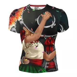 Playera Sublimada Full Print Viva Mexico 079 Caballero