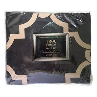 Sabanas 1800 Hilos Premium Estampada, Queen Size Ultra Suave