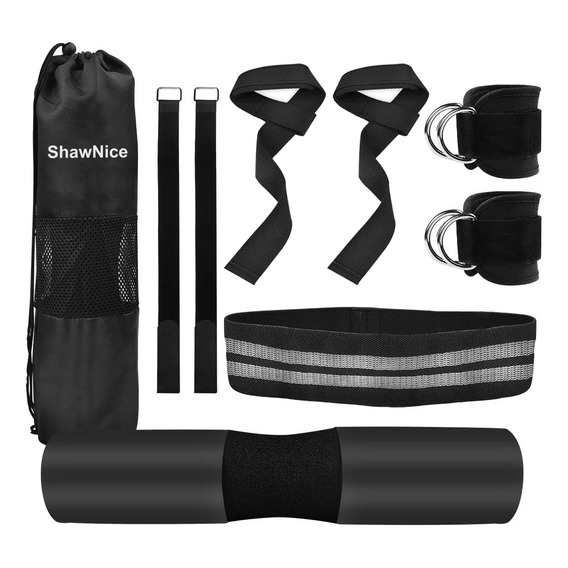 Kit De 4 En 1 Cojín Protector Cuello Para Barra Fitness Gym