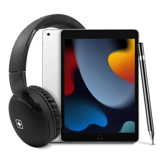 Tablet Apple iPad 9th Gen 64gb 10.2 Plata +audifonos +lapiz 