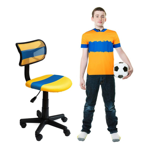 Silla De Escritorio Giratoria Cómoda Ruedas Equipos Futbol Color Tigres