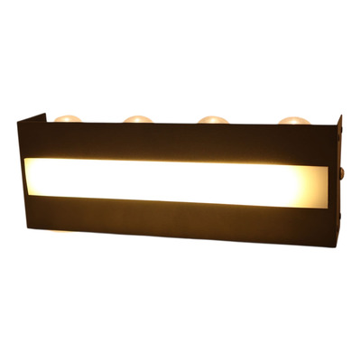 Aplique Apto Exterior Lino Iii 44038/24 Aluminio 24w Negro