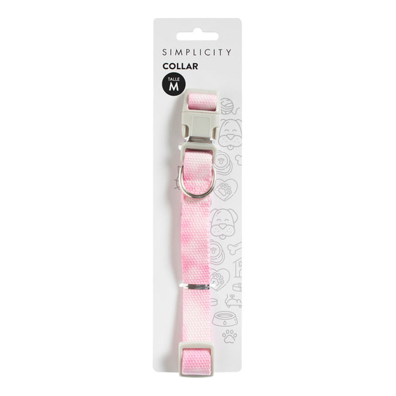 Collar Para Mascotas Simplicity Rosa Talle M