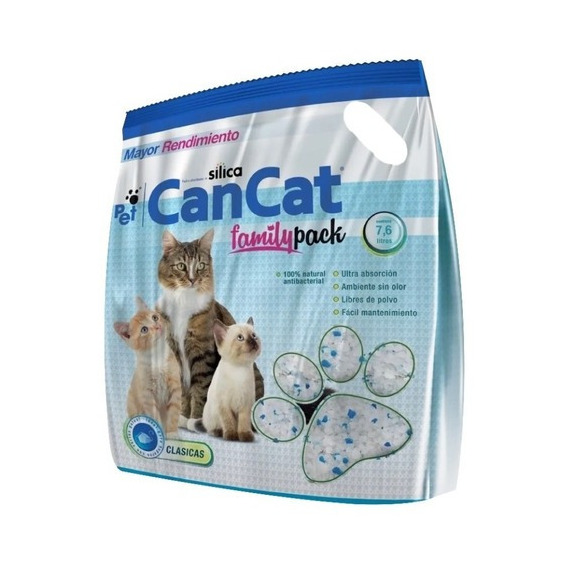 Piedra Silica Sanitarias Can Cat Family Pack 7,6lts