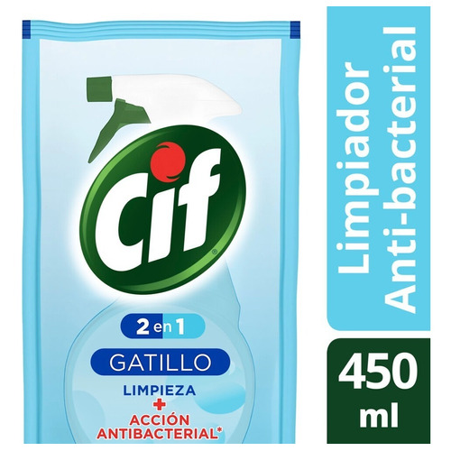 Cif Antibacterial Limpiador Liquido 450ml Repuesto Economico