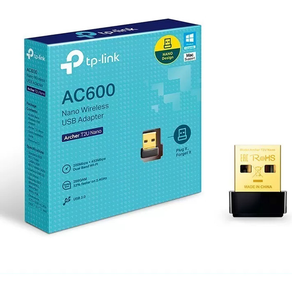 Tp-link Archer T2u Nano Adaptador De Red Wifi Usb Banda Dual