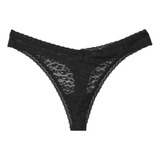 Victoria's Secret Pink Tanga De Encaje Negro