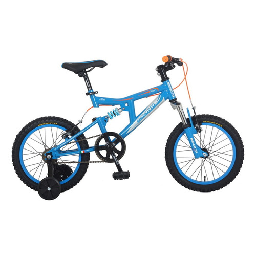 Mountain bike infantil Benotto Montaña Sniper R16 Único frenos v-brakes color azul/gris con ruedas de entrenamiento
