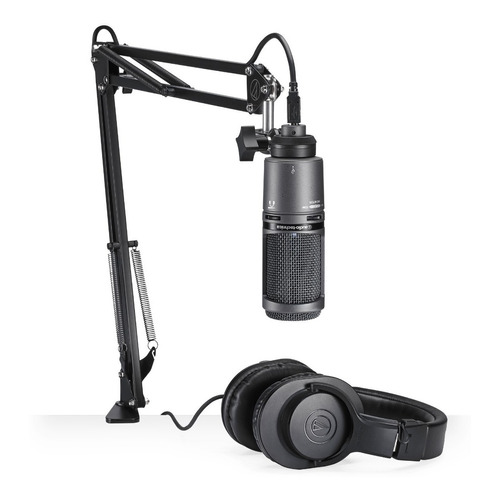 Paquete Para Streaming Y Podcast Audio Te At2020pk Color Negro