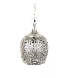 Lámpara Colgante Marruecos N°119 Metal Plateado