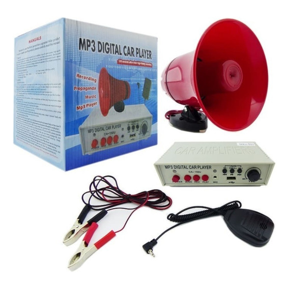 Megáfono Mp3, Grabador Audio Y Voz - Publicidad Auto Rodante