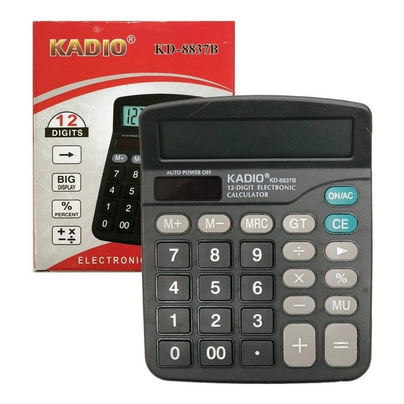 Calculadora 12 Digitos Electronica Pantalla Grande Kadio