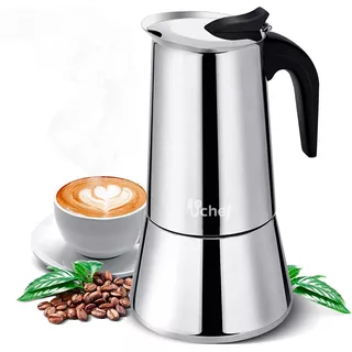 U Chef Cafetera Italiana De Acero Inoxidable 600ml/12 Tazas