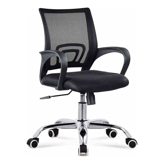 Silla Oficina Ergonómica Apoyacabezas Brazos Ajustables Color Negro