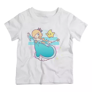 Camiseta Infantil Menina Super Mario Rosalina Luma