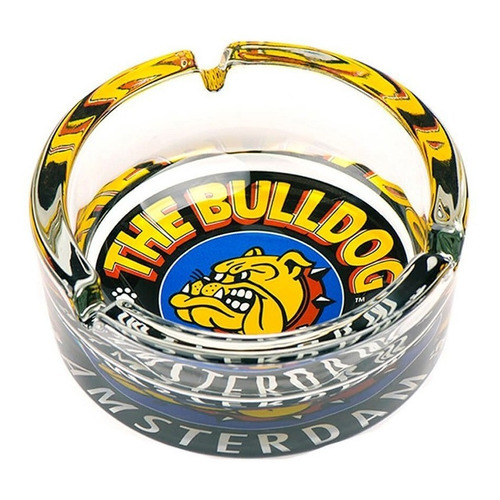 Cenicero The Bulldog Amsterdam De Vidrio Color 100mm Cajita