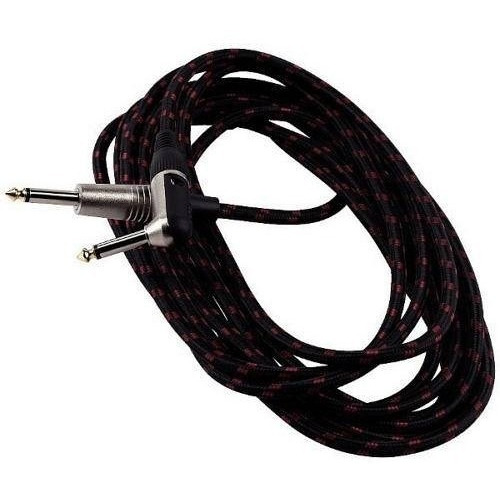 Cable Tela Warwick Rcl 30253 Tc Plug Recto/angulo 3 Metros Color Negro