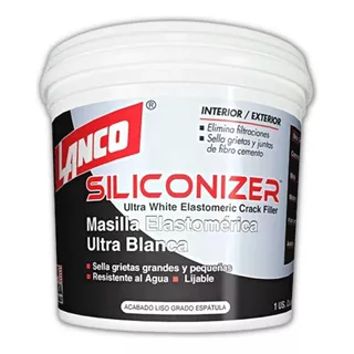 Masilla Elastomérica Siliconizer Lanco 1/4 Galon (946 Ml)