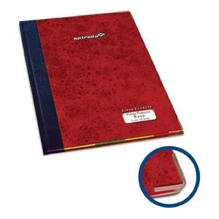 Libro Florete Forma Francesa Raya 96 Hj C/ Índice Estrella Color Rojo