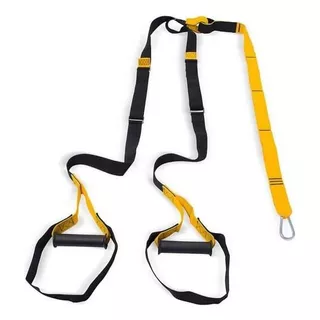 Fita Suspensao Funcional Tipo Trx Exercício Kit Be Stronger Cor Preto/amarelo
